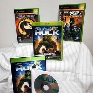 XBOX: Hulk. Splinter Cell Pandora Tomorrow.  Mortal Kombat Deception.